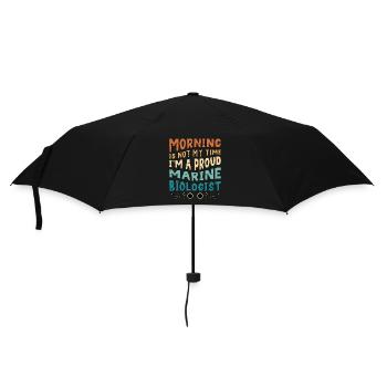 Marine Biologist Morning Is Not My Time Ecologist - Umbrella (small) - black - Front