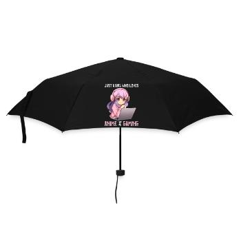 Kawaii Girl Anime Manga Girl Cat - Umbrella (small) - black - Front