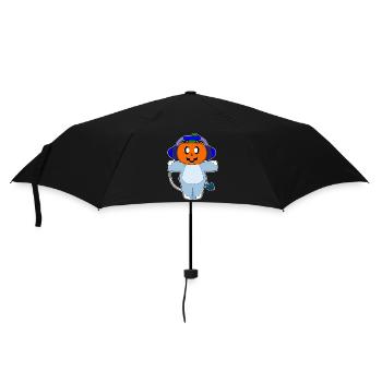 Nilpferd Halloween Musik - Regenschirm (klein) - Schwarz - Vorne