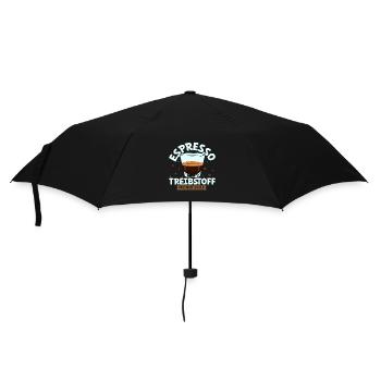 Mein Treibstoff ist Espresso - Regenschirm (klein) - Schwarz - Vorne