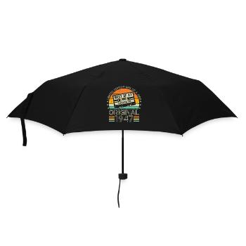 77th Birthday Vintage 1947 Retro - Umbrella (small) - black - Front