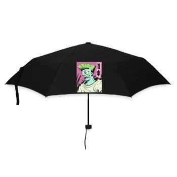 Cartoon: Strong Japanese Anime Fans and Bros - Umbrella (small) - black - Front