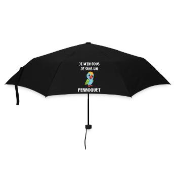 Humour petit perroquet - Parapluie standard - noir - Devant