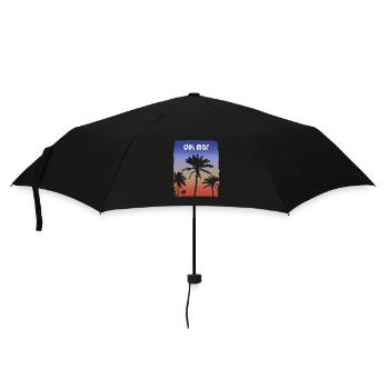 Del Mar California Sunset Vacation Souvenir Palm - Umbrella (small) - black - Front
