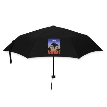 Bali Indonesia Sunset Vacation Souvenir Palm Tree - Umbrella (small) - black - Front