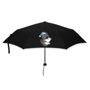 Panthère noire avec oreiller et bonnet somnolent - Parapluie standard - noir - Devant