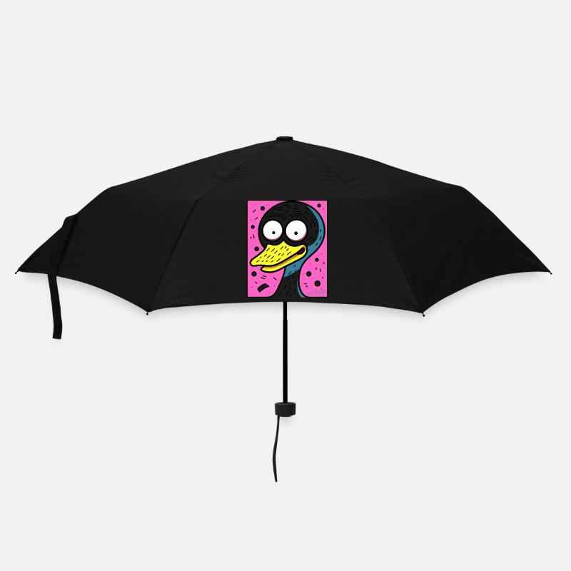 interaktive Farben ängstliche Ente - Regenschirm (klein) - Schwarz