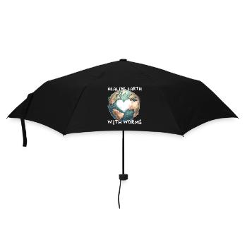Lombriciculture Jardinage de vers de terre Vermiculture - Parapluie standard - noir - Devant