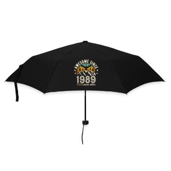 Legendärer 35. Geburtstag Retro Style 1989 - Regenschirm (klein) - Schwarz - Vorne