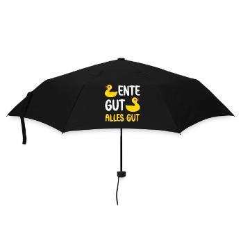 Ente gut alles gut lustige Enten Sprüche süße Ente - Regenschirm (klein) - Schwarz - Vorne