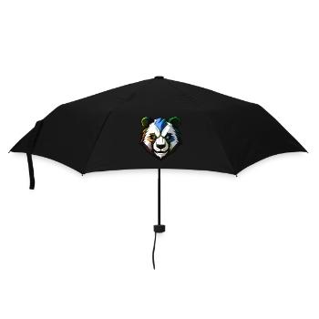 Panda Head Colorful - Umbrella (small) - black - Front