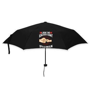 Opa Großvater Familie Enkelin Geschenk - Regenschirm (klein) - Schwarz - Vorne