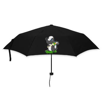Stinktier Blumenstrauß  - Regenschirm (klein) - Schwarz - Vorne