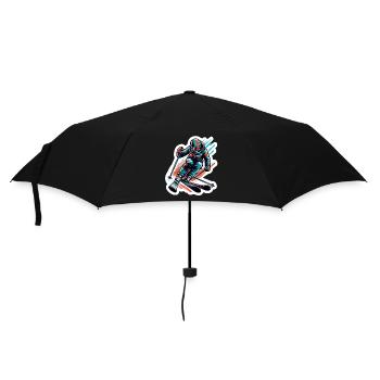 Skifahrer - Regenschirm (klein) - Schwarz - Vorne