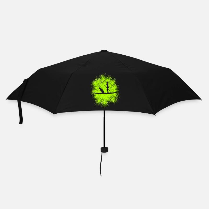 Stand Up Paddling mit Hund - Regenschirm (klein) - Schwarz
