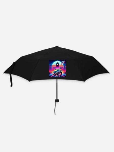 Retour vers le futur 2024 Néon fluo retrofuturiste - Parapluie standard - noir