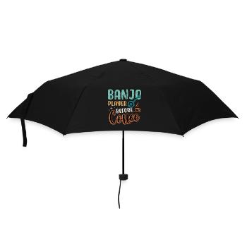 Joueur de banjo avant le café Amateur de musique folklorique - Parapluie standard - noir - Devant