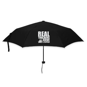 Real Truckers Drive Flatbed Occupation - Umbrella (small) - black - Front