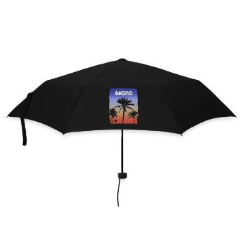 Ghana Afrique coucher de soleil vacances Souvenir palmier - Parapluie standard - noir - Devant