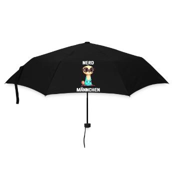 Nerdmännchen Junge Jungen Erdmännchen Nerdy Nerd - Regenschirm (klein) - Schwarz - Vorne
