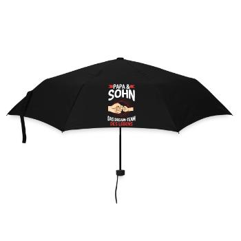 Papa Sohn Vater Familie Geschenk - Regenschirm (klein) - Schwarz - Vorne