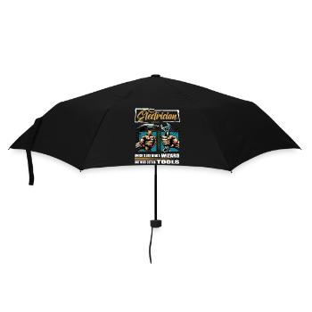 Electrician Profession Saying Worker - Umbrella (small) - black - Front