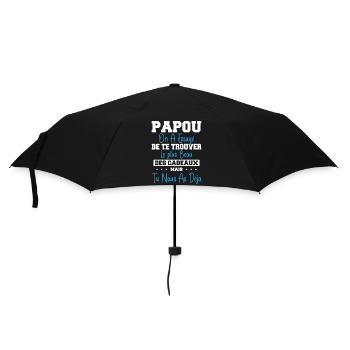 Papou Cadeau Humour Papa Fête des Pères - Parapluie standard - noir - Devant