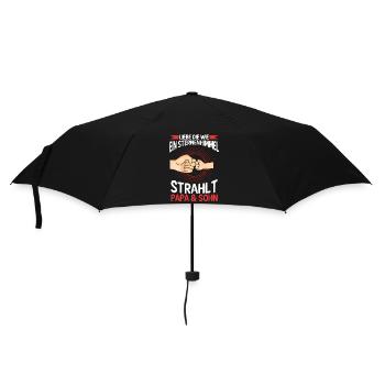 Papa Sohn Vater Familie Geschenk - Regenschirm (klein) - Schwarz - Vorne