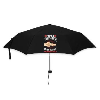 Papa Tochter Vater Familie Geschenk - Regenschirm (klein) - Schwarz - Vorne