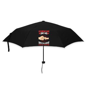 Papa Tochter Vater Familie Geschenk - Regenschirm (klein) - Schwarz - Vorne