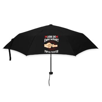 Papa Tochter Vater Familie Geschenk - Regenschirm (klein) - Schwarz - Vorne
