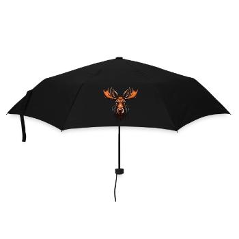 Moose Portrait - Umbrella (small) - black - Front