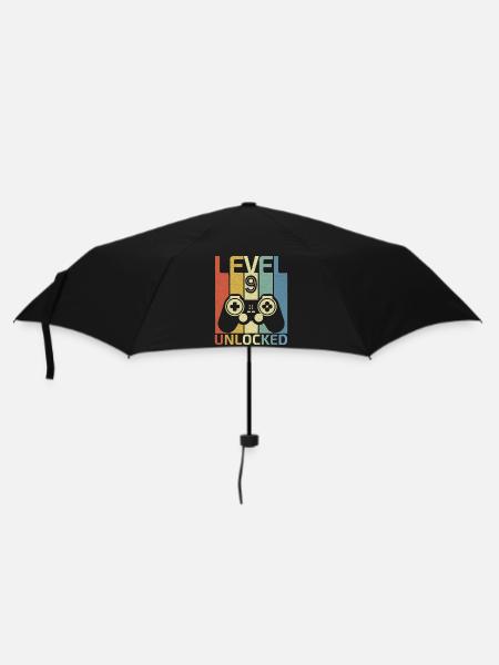 Level 9 Unlocked Funny Video Gamer 9Th Birthday - Umbrella (small) - black