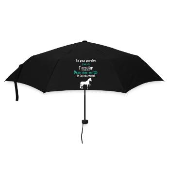 Cheval Humour Dans Ma Tête Cadeau équitation - Parapluie standard - noir - Devant