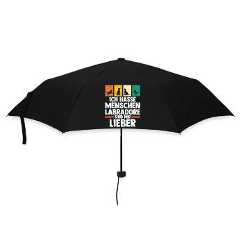 Hund Labrador - Regenschirm (klein) - Schwarz - Vorne