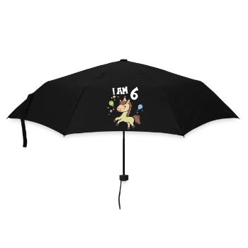 J'ai 6 ans Chevaux Cheval 6ème anniversaire - Parapluie standard - noir - Devant