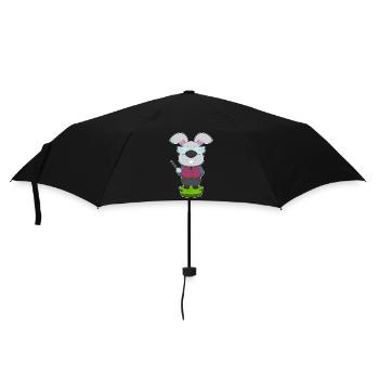 Bunny Teacher Pointing Stick School - Umbrella (small) - black - Front