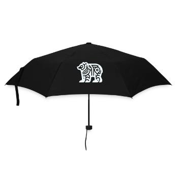 Ours du zodiaque amérindien - Parapluie standard - noir - Devant