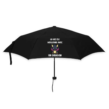 Bébé dragon - Parapluie standard - noir - Devant