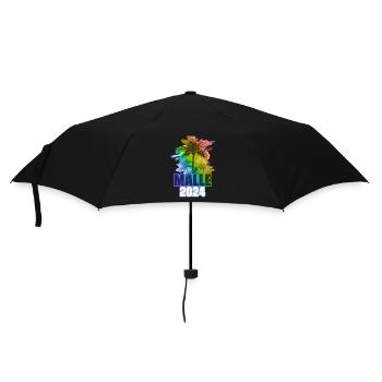 Malle 2024 Palmiers de vacances colorés - Parapluie standard - noir - Devant
