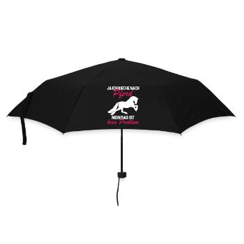 Ja ich rieche nach Pferd Nein das ist kein - Regenschirm (klein) - Schwarz - Vorne