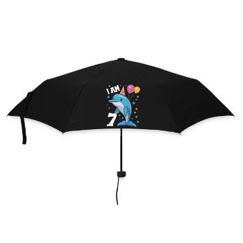 I' years old Delfine Delfin 7th birthday - Umbrella (small) - black - Front