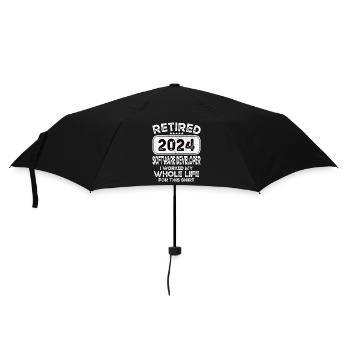 Retired Software developer 2024 - Umbrella (small) - black - Front