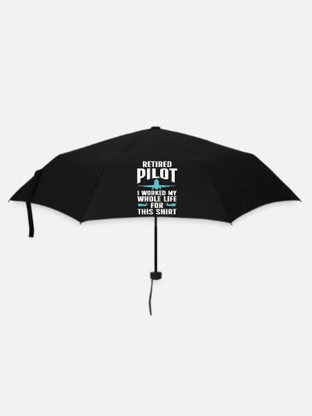 Citation du pilote Flight Lover Aircraft Aviation - Parapluie standard - noir