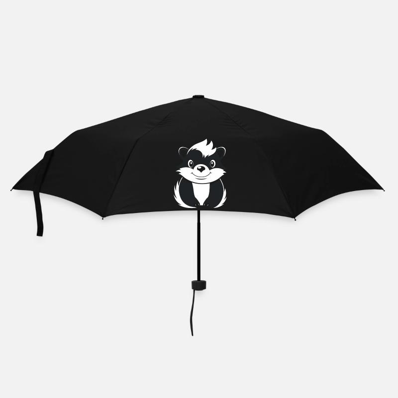 Stinktier - Regenschirm (klein) - Schwarz
