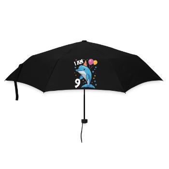 J’ai 9 ans Dauphins Dauphin 9ème anniversaire - Parapluie standard - noir - Devant
