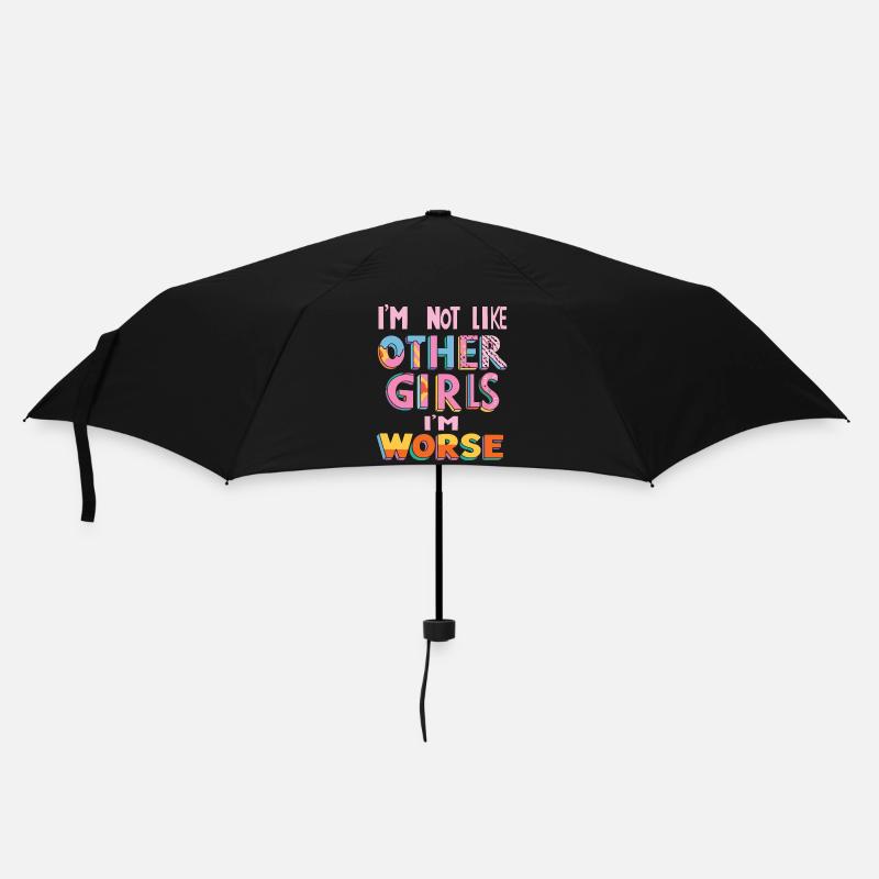 Ich bin nicht wie andere Mädchen, ich bin schlimmer - Regenschirm (klein) - Schwarz