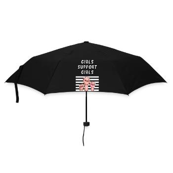 Mädchen unterstützen Mädchen - Regenschirm (klein) - Schwarz - Vorne