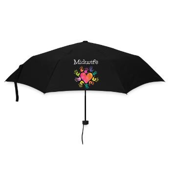 Nurse Midwife Birth Worker Heart - Umbrella (small) - black - Front