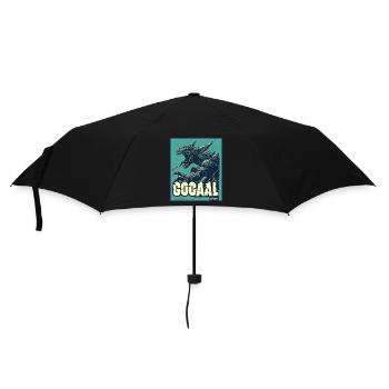 Tor! Kaiju Fußball Fan - Regenschirm (klein) - Schwarz - Vorne